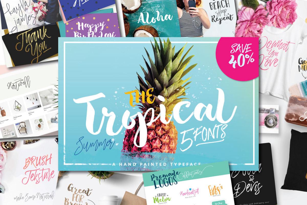 SALE !!! The Tropical - 5 Fonts