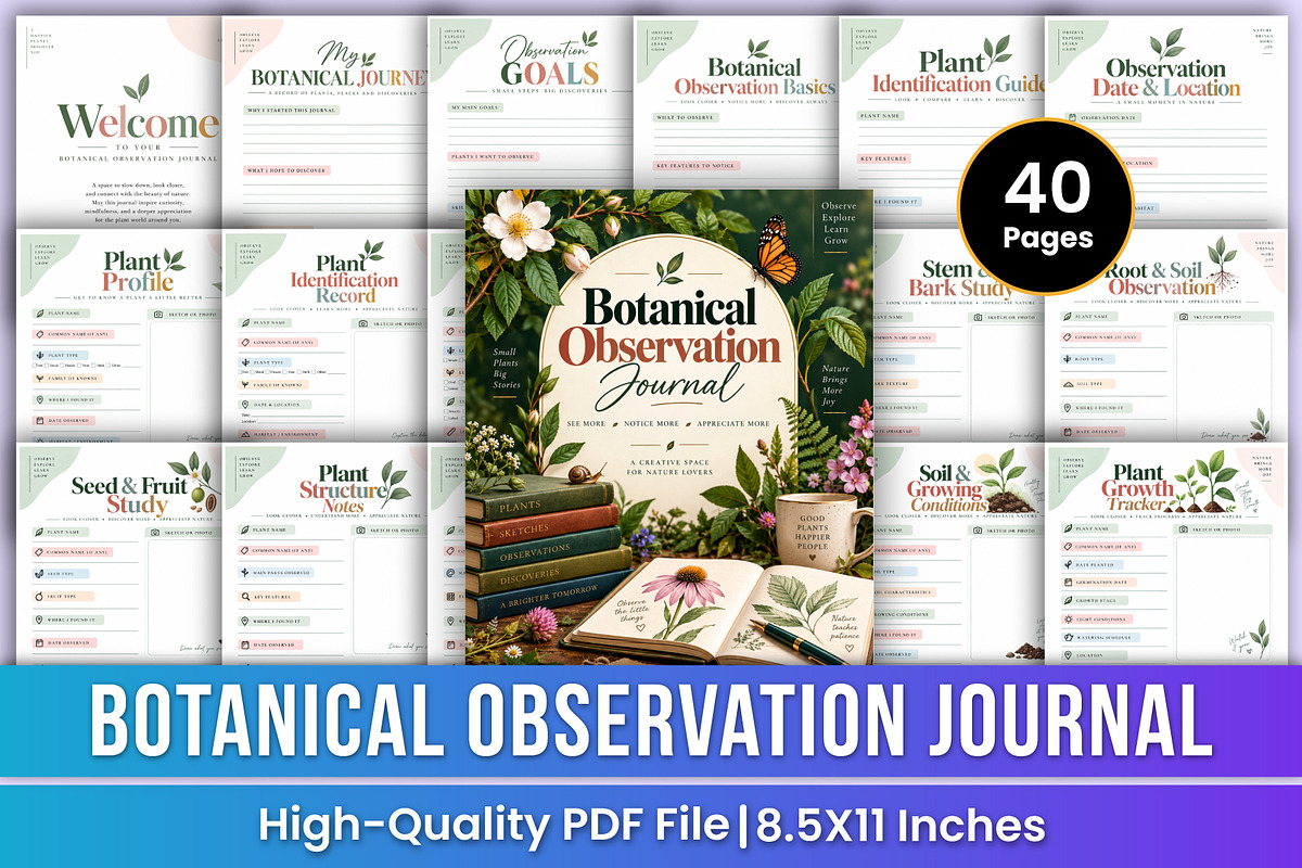 Botanical Observation Journal kdp, a Stationery Template by Mustafiz (Photo 1 of 4)