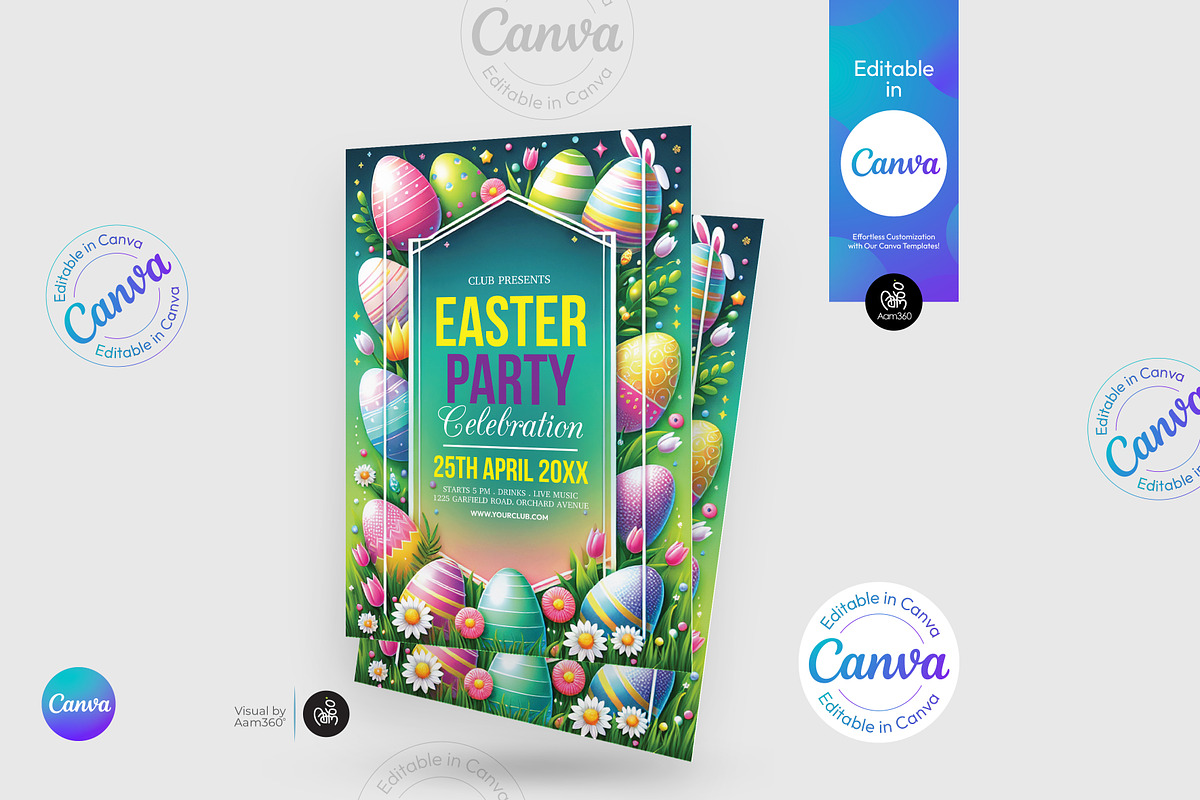 Easter Party Flyer Template, a Flyer Template by Aam360 (Photo 2 of 3)