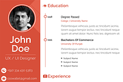 Clean Resume Design, a Resume Template by BravoUX (Thumbnail 1 of 3)