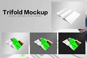 Trifold Mockups, a Mockup by alphadesign (Thumbnail 8 of 13)