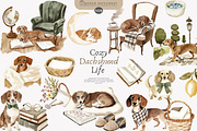 dachshund clipart cozy dog png, a Decorative Illustration by Patishop Art (Thumbnail 2 of 10)