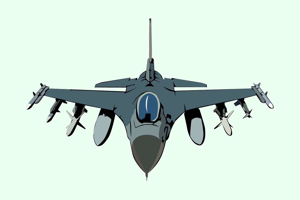 Combat aircraft, a Transportation Illustration by Sumberpangan (Photo 2 of 3)