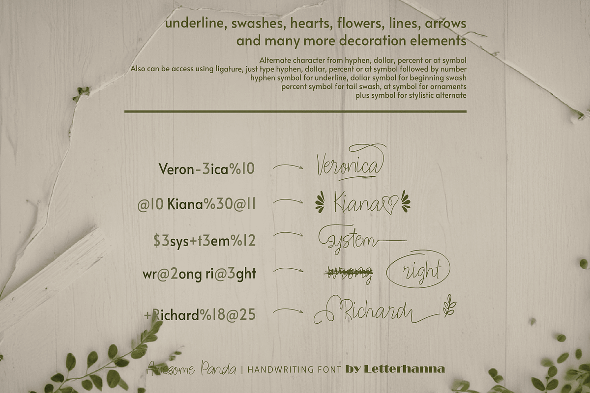 Awesome Panda Font, a Handwritten Font by Letterhanna Studio (Photo 15 of 16)