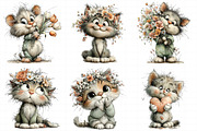 Whimsical Mother's Day Cats Clipart, an Illustration by Daily.Designs (Thumbnail 6 of 6)