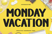 Monday Vacation | Script Font, a Script Font by Scratchones (Thumbnail 1 of 8)