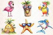 Hawaiian Summer Sublimation Clipart, a Seasonal Illustration by Rose Art (Thumbnail 2 of 4)