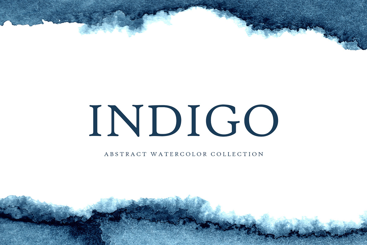 INDIGO. Abstract Watercolor, a Background Graphic by Liliia Polos Illustration (Photo 5 of 9)