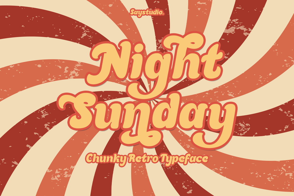 Night Sunday - Retro Font, a Font by Say Studio (Photo 11 of 15)
