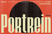 Portrein - Bold Condensed Fonts, a Sans Serif Font by Konstantine Studio (Thumbnail 1 of 4)