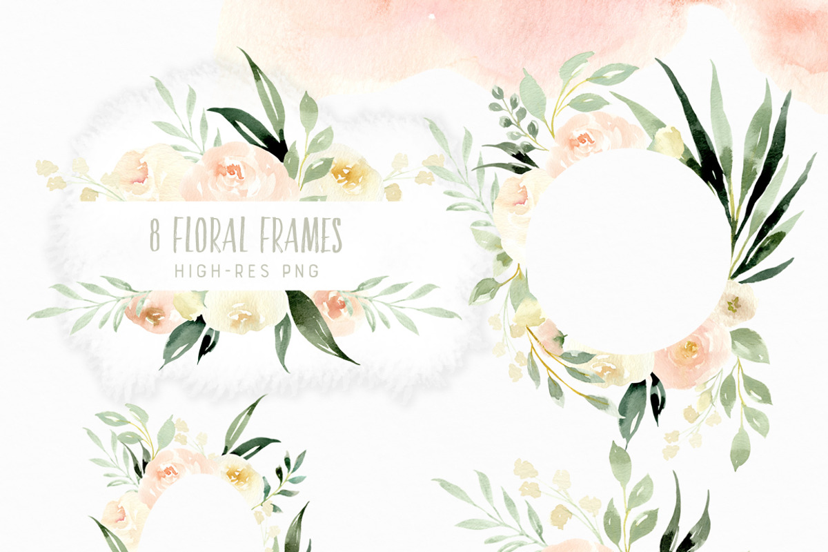 Blush & Ivory Flowers with Greenery, an Illustration by Kim Thoa Designs (Photo 4 of 10)