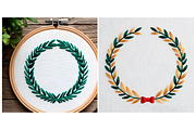 Floral Frame Border Embroidery, a Background Graphic by IrySha (Thumbnail 4 of 7)