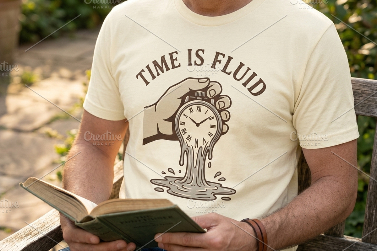 Time is fluid illustration, a Person Illustration by Vectorlina (Photo 2 of 4)