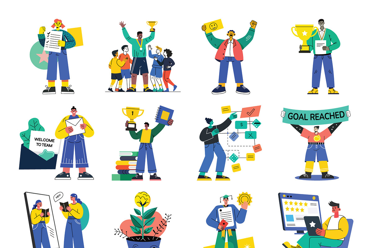 Success and Winnings Illustrations, a Person Illustration by Vector Portal (Photo 8 of 8)