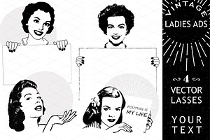 Vintage Retro Advert Women