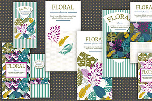 Set Of Cards & Patterns TROPICAL