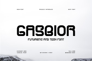 Gasbior - Futuristic & Tech Font