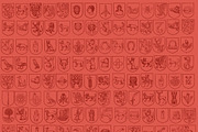 Heraldic Crest Elements, an Illustration by BlackBird Foundry (Thumbnail 2 of 2)