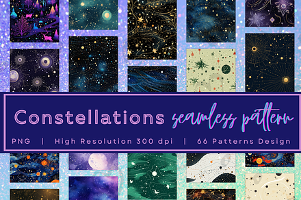 Seamless Constellations Pattern