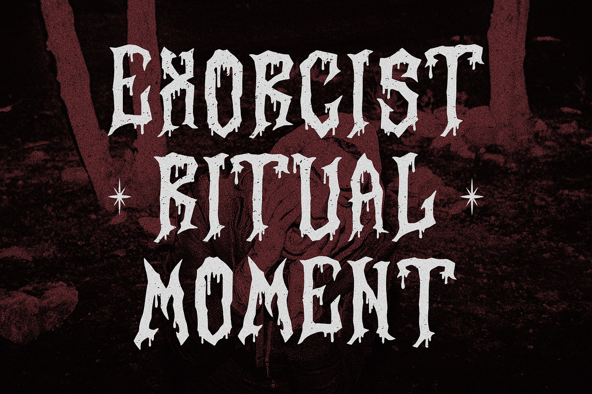 Buckorz Dripping Horror Display Font, a Handwritten Font by Maulana Creative (Photo 5 of 7)