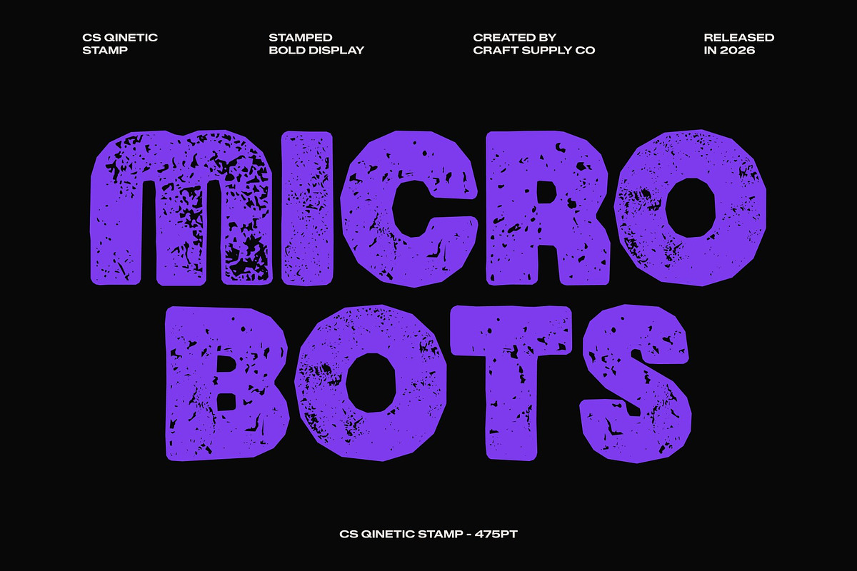 CS Qinetic Stamp, a Sans Serif Font by Craft Supply Co. (Photo 2 of 8)