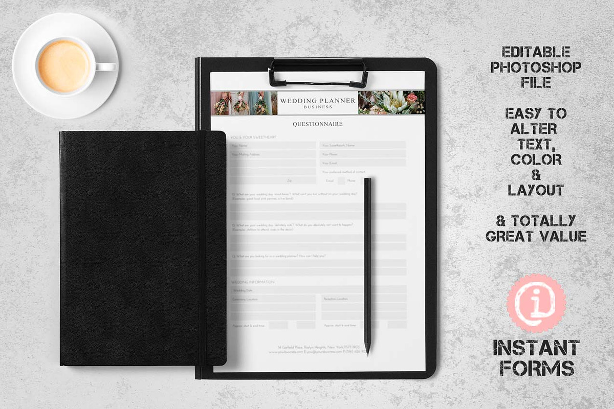 Wedding Planner Forms, a Stationery Template by InstantForms (Photo 3 of 3)