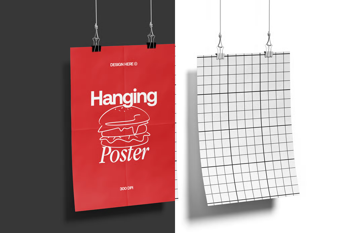 Poster Mockup 2 Views, an Advertising Mockup by graphicsauce (Photo 3 of 4)