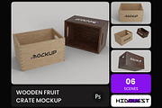 Wooden Fruit Crate Mockup, a Household Mockup by hiddemaru (Thumbnail 1 of 4)