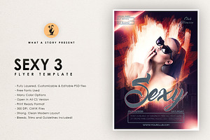 Sexy 3, a Flyer Template by What a Story