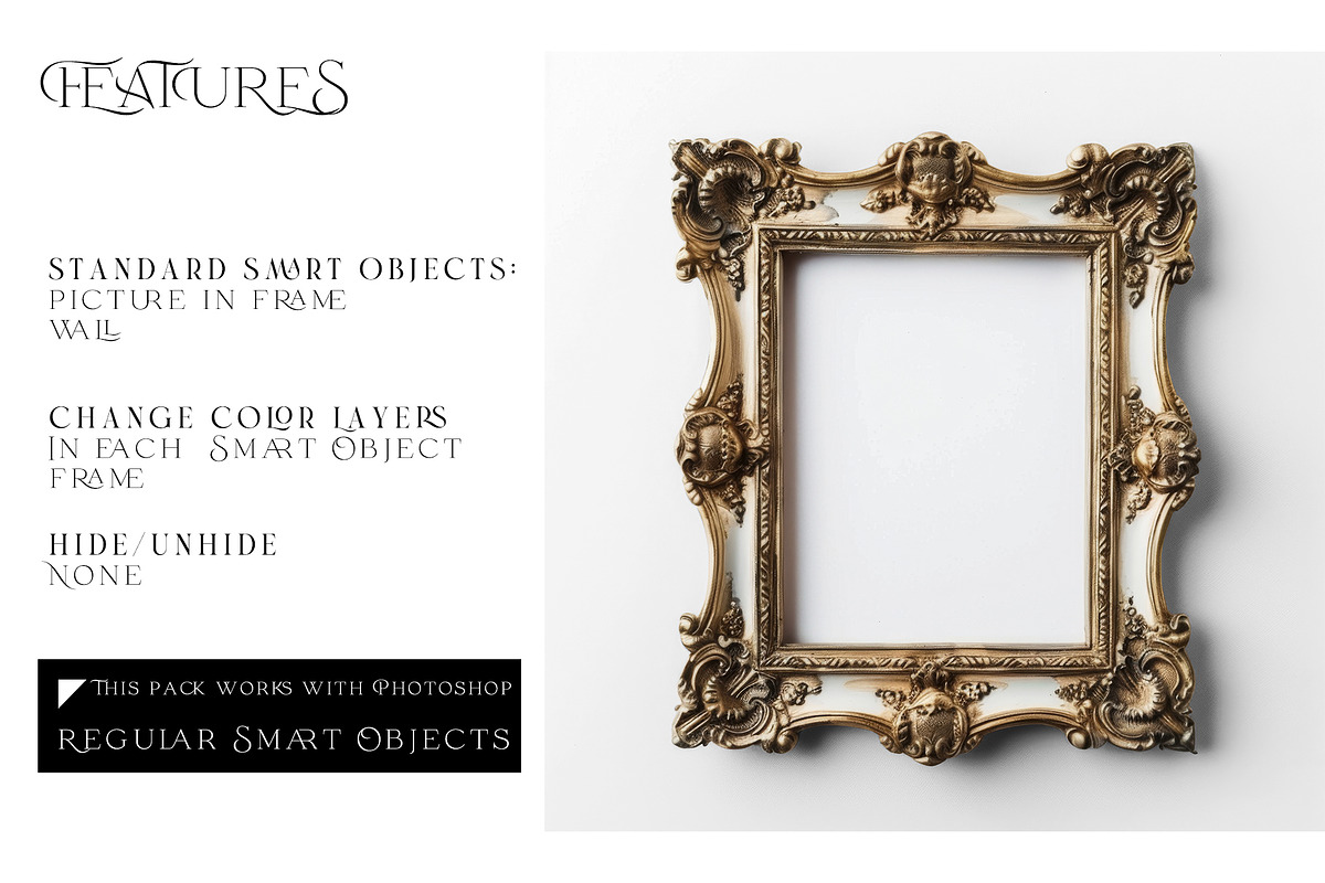Vintage Frame & Wallpaper Mockup, a Household Mockup by mock-ups (Photo 3 of 14)
