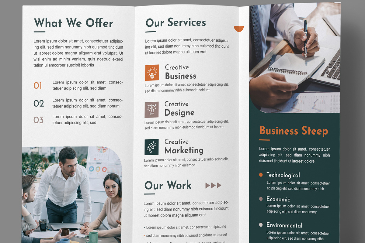 Creative Trifold Brochure Design, a Brochure Template by MightyDesign (Photo 3 of 6)