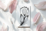 Elegant Feathers Line Art SVG, an Object Graphic by Dervik Art Store (Thumbnail 3 of 6)