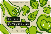 Fruits & Vegetables Illustration, a Food Illustration by Pásha (Thumbnail 1 of 7)