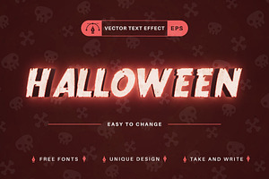 Horror Glow - Editable Text Effect