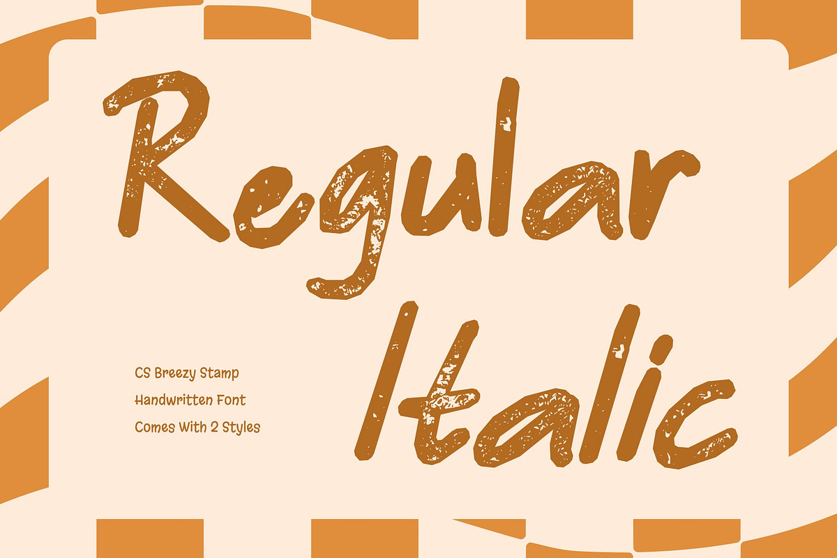 CS Breezy Stamp, a Handwritten Font by Craft Supply Co. (Photo 2 of 8)