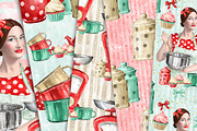 Cooking Digital Paper, Kitchen, a Pattern Graphic by Collart Studio (Thumbnail 2 of 6)