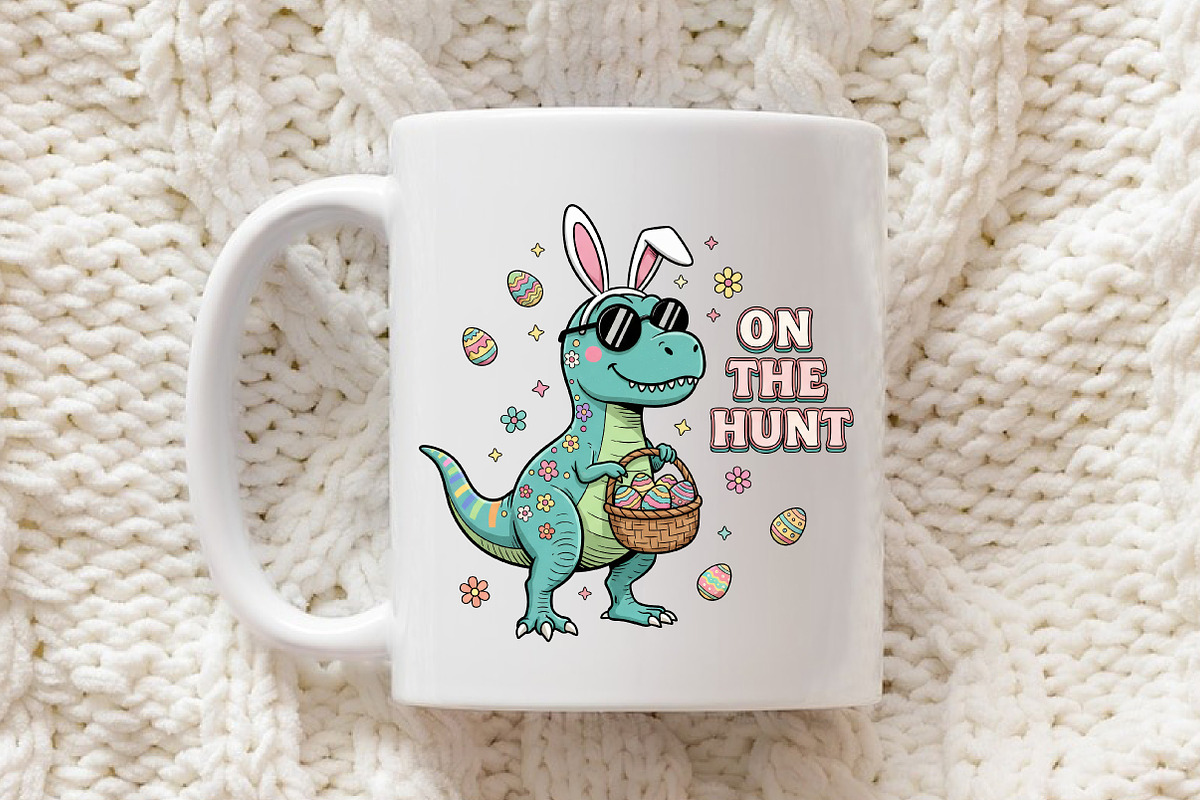 Dinosaur T Rex Easter PNG, on the Hu, an Illustration by Libby Wishes (Photo 5 of 6)
