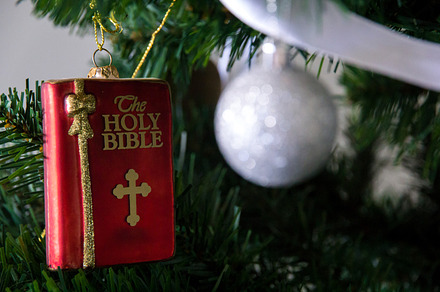 Holy Bible Christmas Ornament