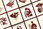 Vintage Valentines Illustration Set, a Person Illustration by Prosymbols (Thumbnail 5 of 10)