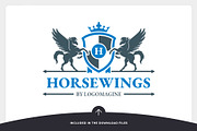 Pegasus Crest Logo Template, a Branding & Logo Template by LOGOMAGINE (Thumbnail 5 of 13)
