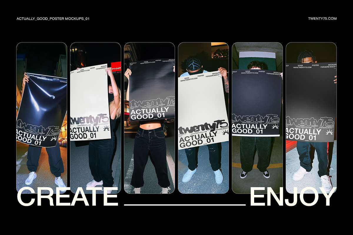 ACTUALLY GOOD POSTER MOCKUPS 01, a Product Mockup by Twenty75 (Photo 6 of 7)