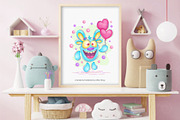 Monster with balloons. Tshirt, PNG., an Animal Illustration by KENO Mascots (Thumbnail 4 of 5)