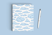 Fluffy clouds seamless patterns, a Pattern Graphic by Good Studio (Thumbnail 4 of 5)