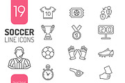 Soccer Icon Set, an Outline Icon by TAlex (Thumbnail 3 of 6)