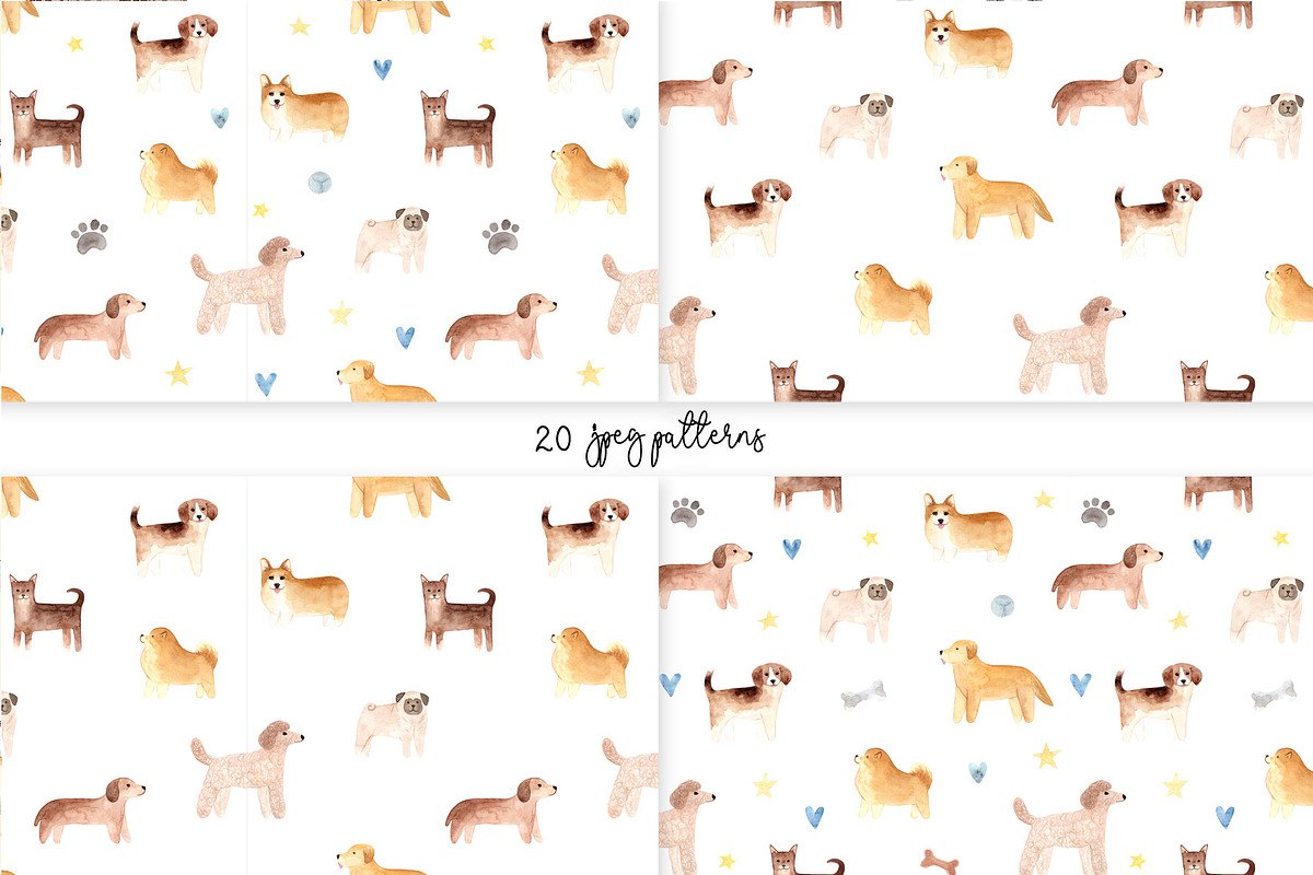 Cats and Dogs Patterns, a Pattern Graphic by Slastick (Photo 4 of 7)