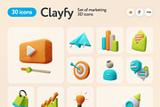 Clayfy Marketing 3D Icons, a 3D by Welovegraphics (Thumbnail 7 of 7)
