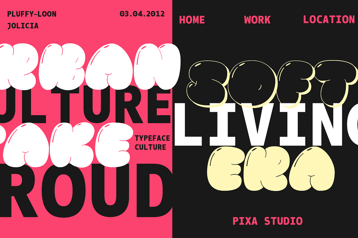 Pluffy Loon | Baloon Bubble Font, a Sans Serif Font by Jolicia Type (Photo 12 of 13)