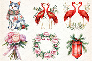 Christmas Chinoiserie Sublimation, an Illustration by DreamCafeArt (Thumbnail 3 of 7)