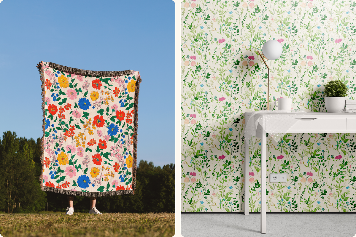 Sunday Picnic Ditsy Floral Patterns, a Pattern Graphic by Ninterints (Photo 10 of 15)