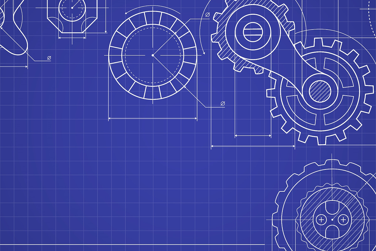 Industrial blueprint background with, a Texture Illustration by art PVP - market (Photo 2 of 3)
